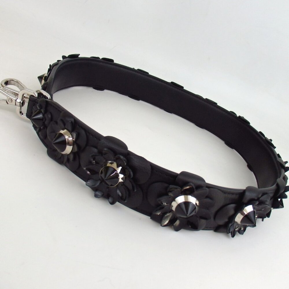 Authentic FENDI Strap You Bag Strap Flower strap leather [Used] - Picture 2 of 6